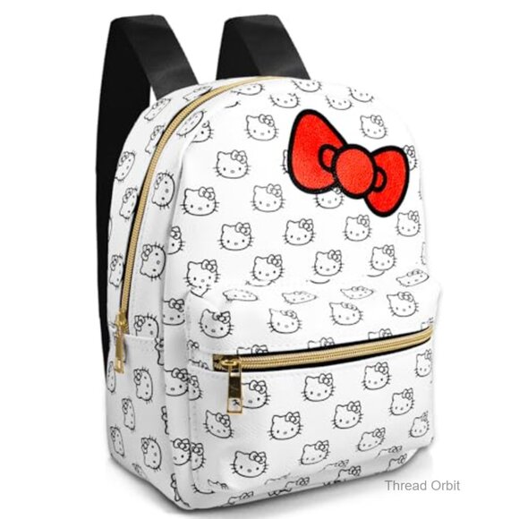 Faux Leather Mini Backpack with Adjustable Straps and Front Pocket main image 5
